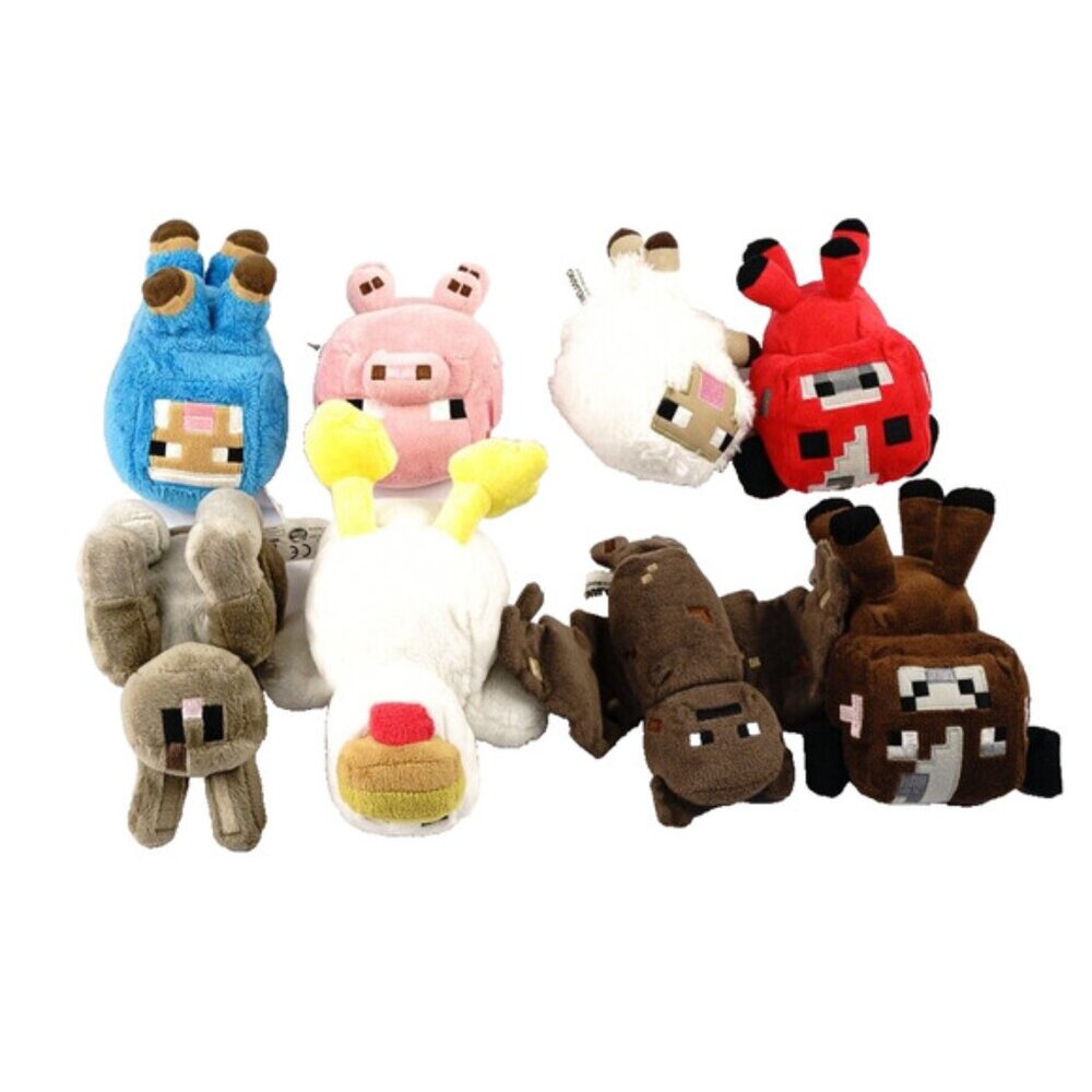Minecraft Animal Plush Lot 8 Boy's Multi-Color Stuffed Animal Toy Soft & Collect